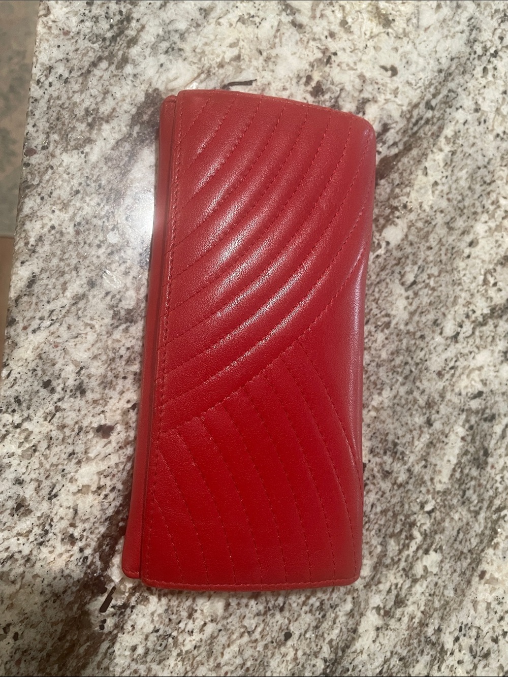 Red Quilted Women's Wallet - vintage